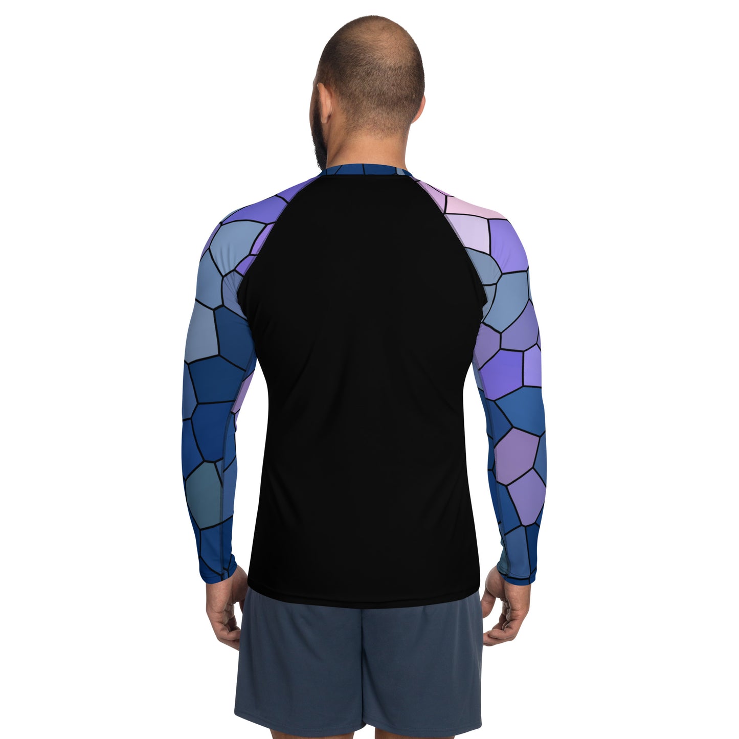 Bottom Time™ Eco-Friendly Men's Rash Guard, Ocean, Mosaic