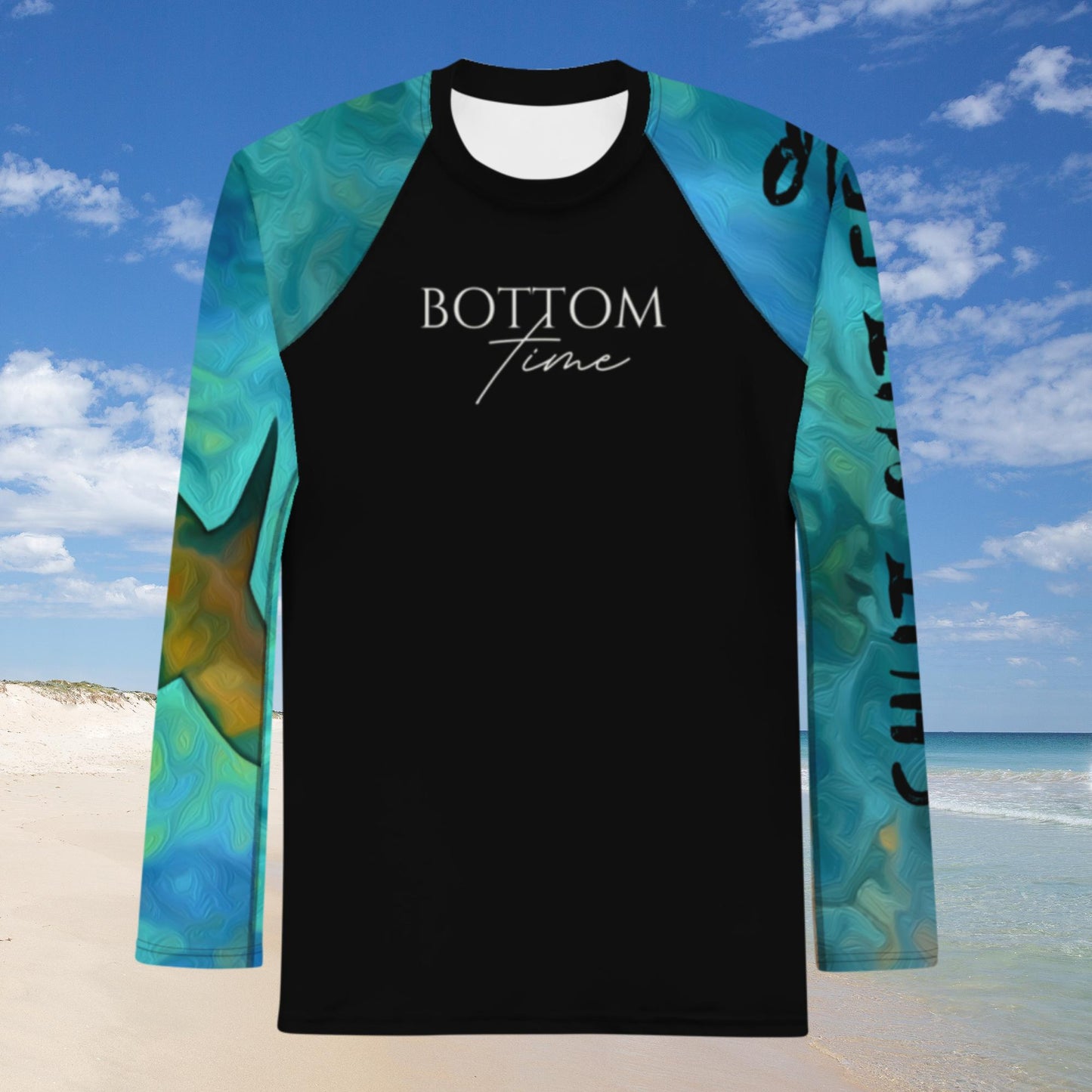 Bottom Time™ Eco-Friendly Men's Rash Guard, Shark