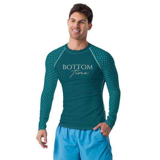 Bottom Time™ Eco-Friendly Men's Rash Guard, Ocean Scales