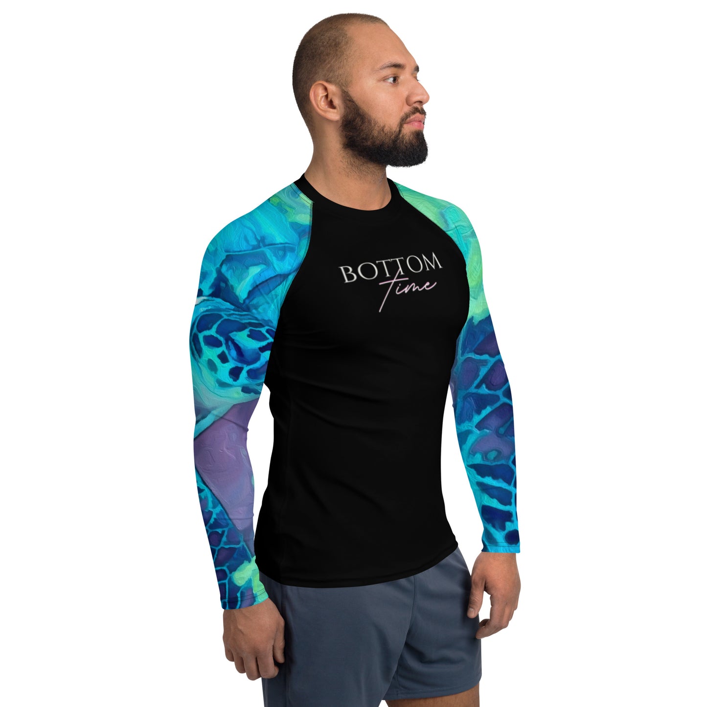 Bottom Time™ Eco-Friendly Men's Rash Guard, Ocean, Sea Turtle, Sets