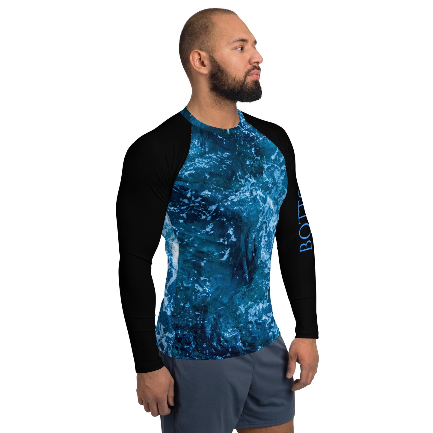 Bottom Time™ Eco-Friendly Men's Rash Guard, Ocean, Water, Sets