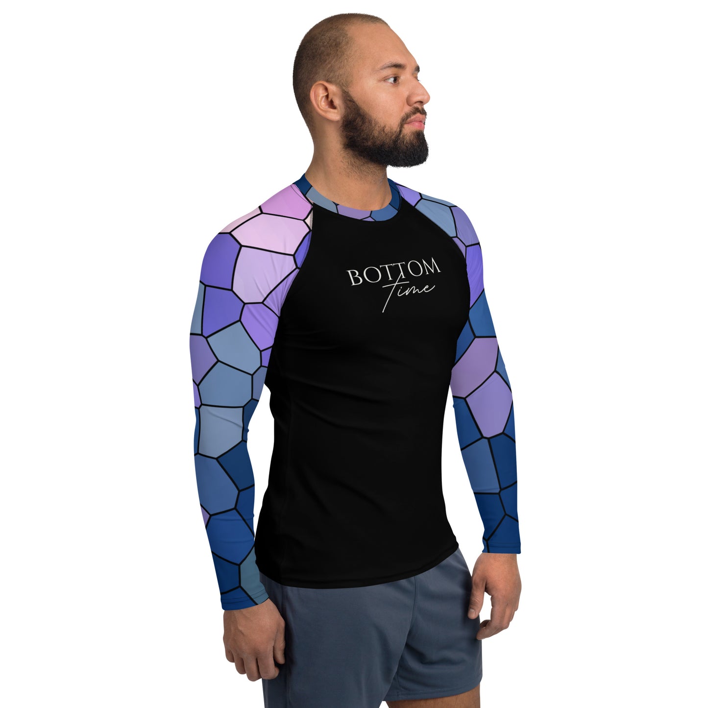 Bottom Time™ Eco-Friendly Men's Rash Guard, Ocean, Mosaic