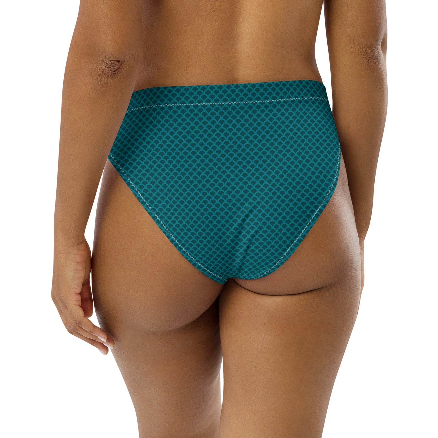 Bottom Time™ Eco-Friendly Recycled high-waisted bikini bottom, Ocean Scales