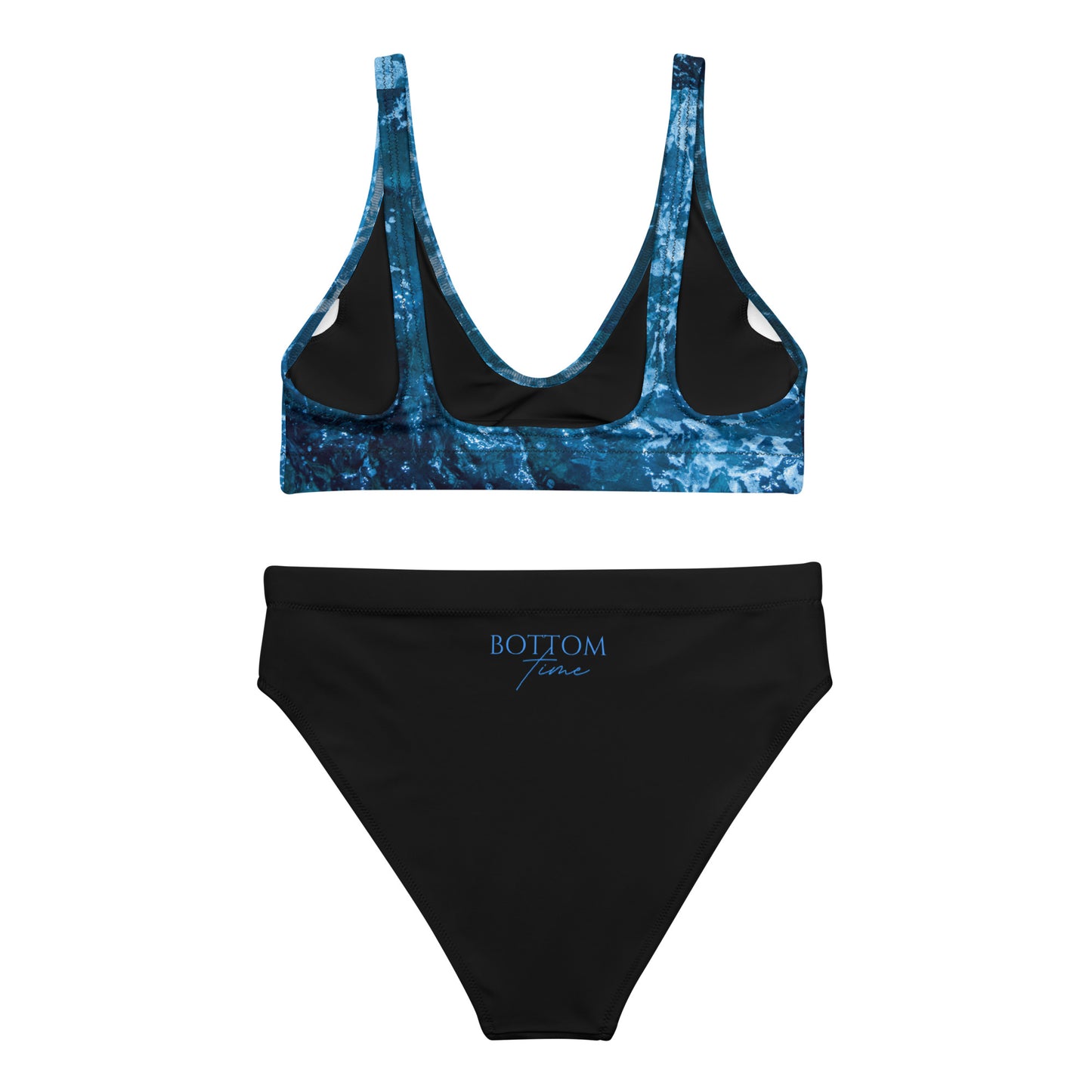 Bottom Time™ Eco-Friendly Recycled High-Waisted Bikini, Water,