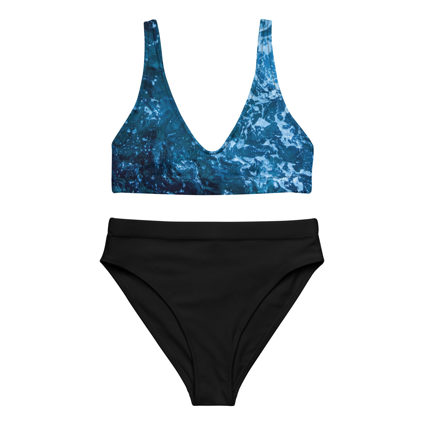 Bottom Time™ Eco-Friendly Recycled High-Waisted Bikini, Water,