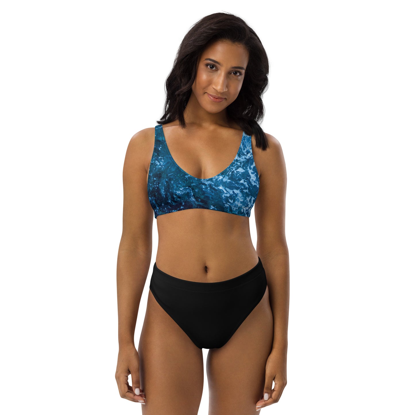 Bottom Time™ Eco-Friendly Recycled High-Waisted Bikini, Water,