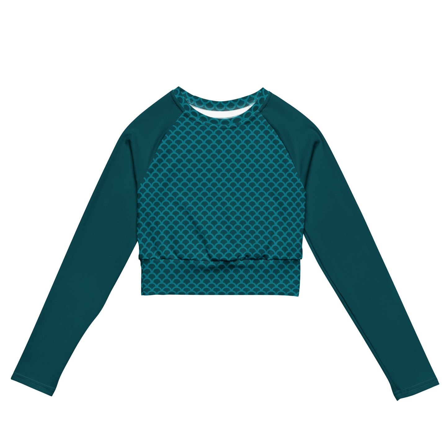 Bottom Time™ Eco-Friendly Long-Sleeve Crop Top, Rash guard, Scales