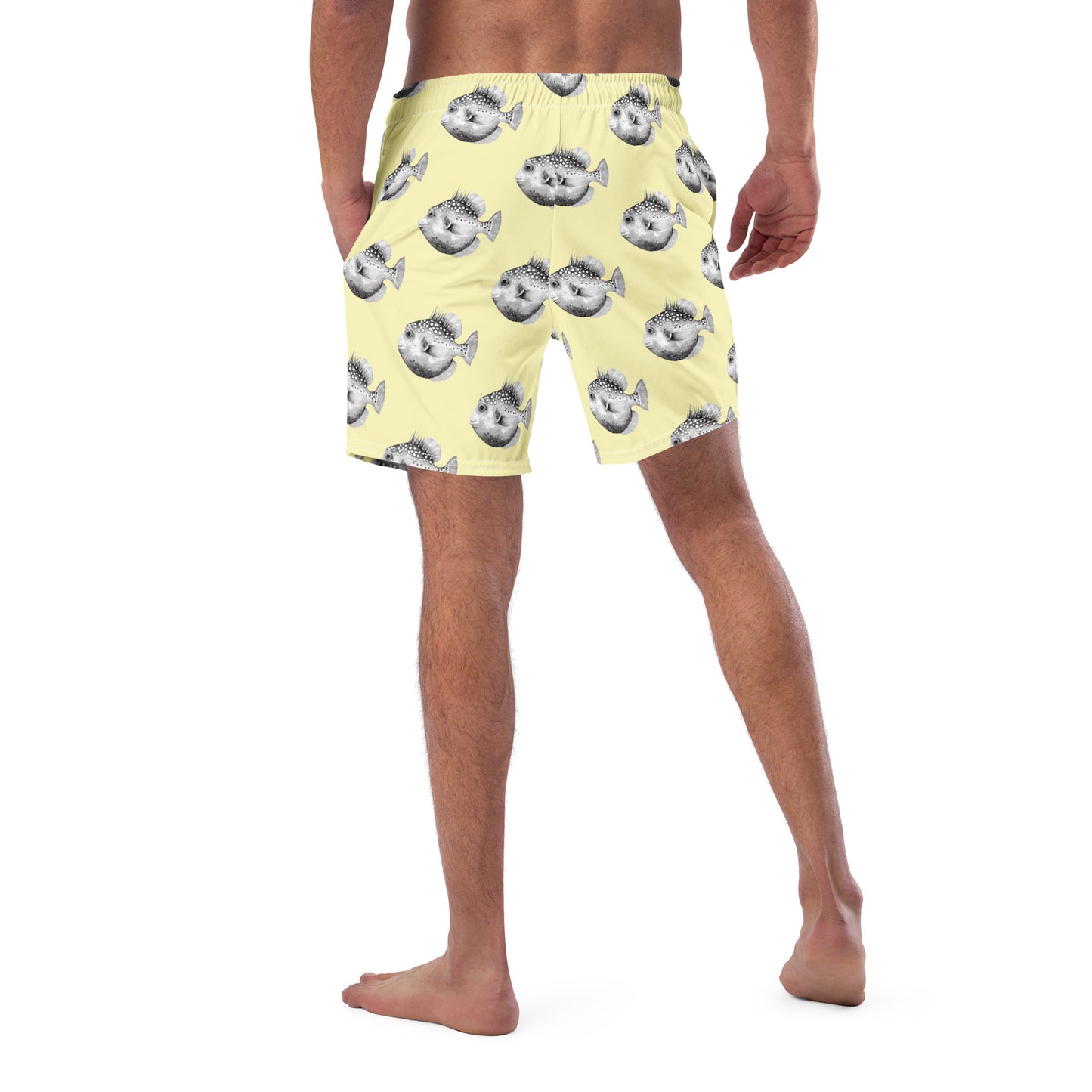 Bottom Time™ Eco-Friendly Men's Swim Trunks, Puffer Fish