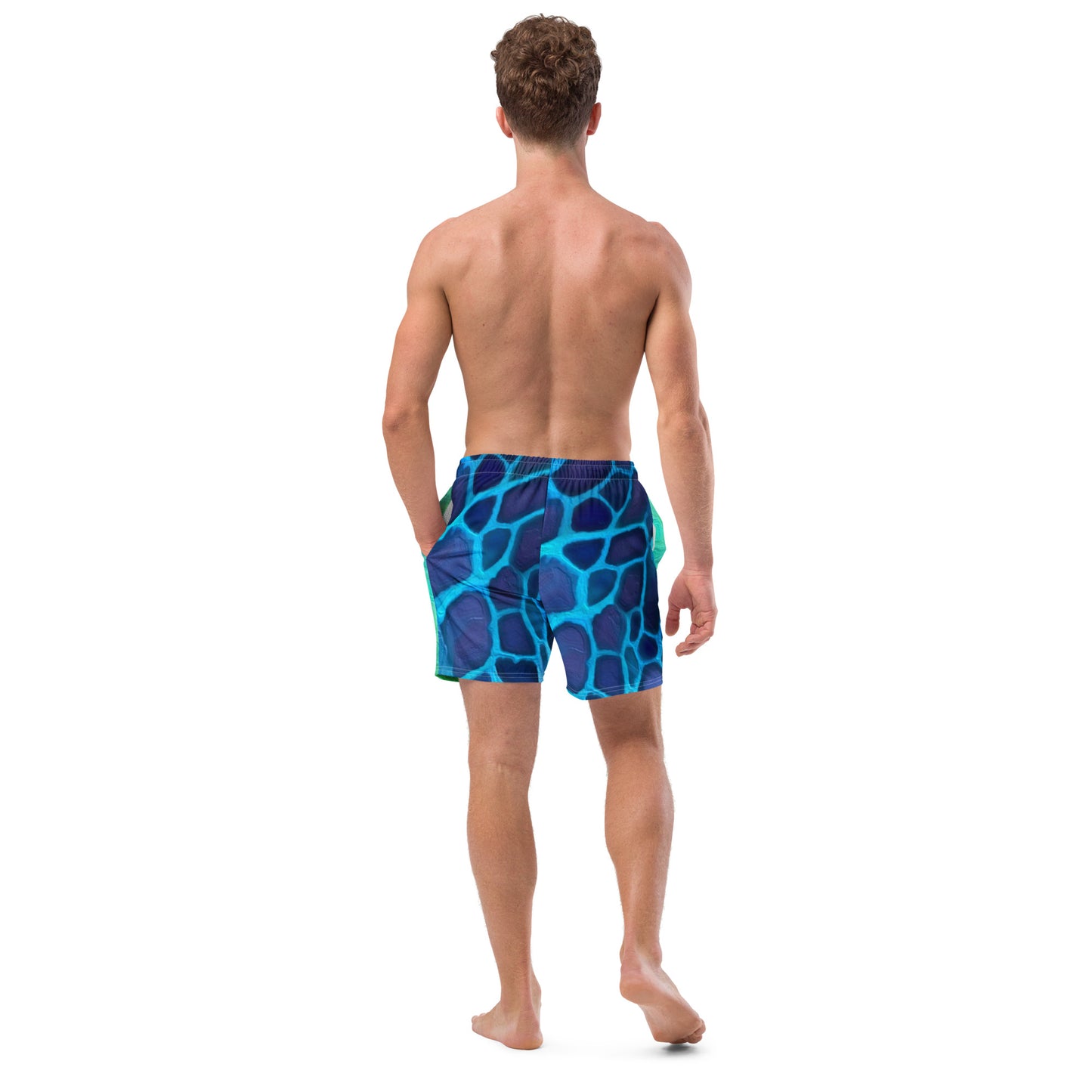 Bottom Time™ Eco-Friendly Men's Swim Trunks, Sea Turtle