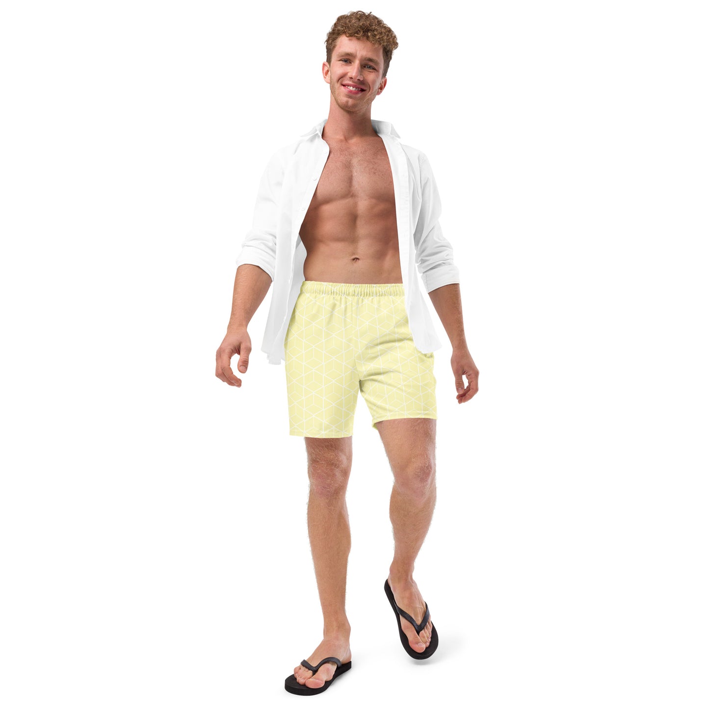 Bottom Time™ Eco-Friendly Men's Swim Trunks, Puffer Fish