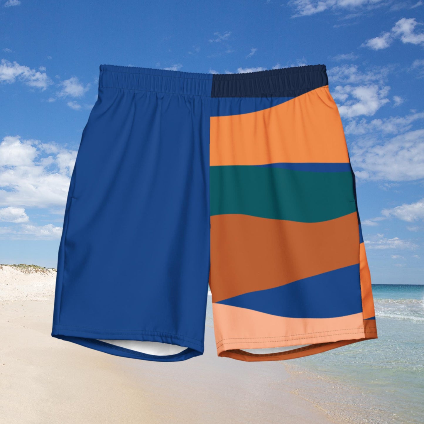 Bottom Time™ Eco-Friendly Men's Swim Trunks, Ocean, Sunset