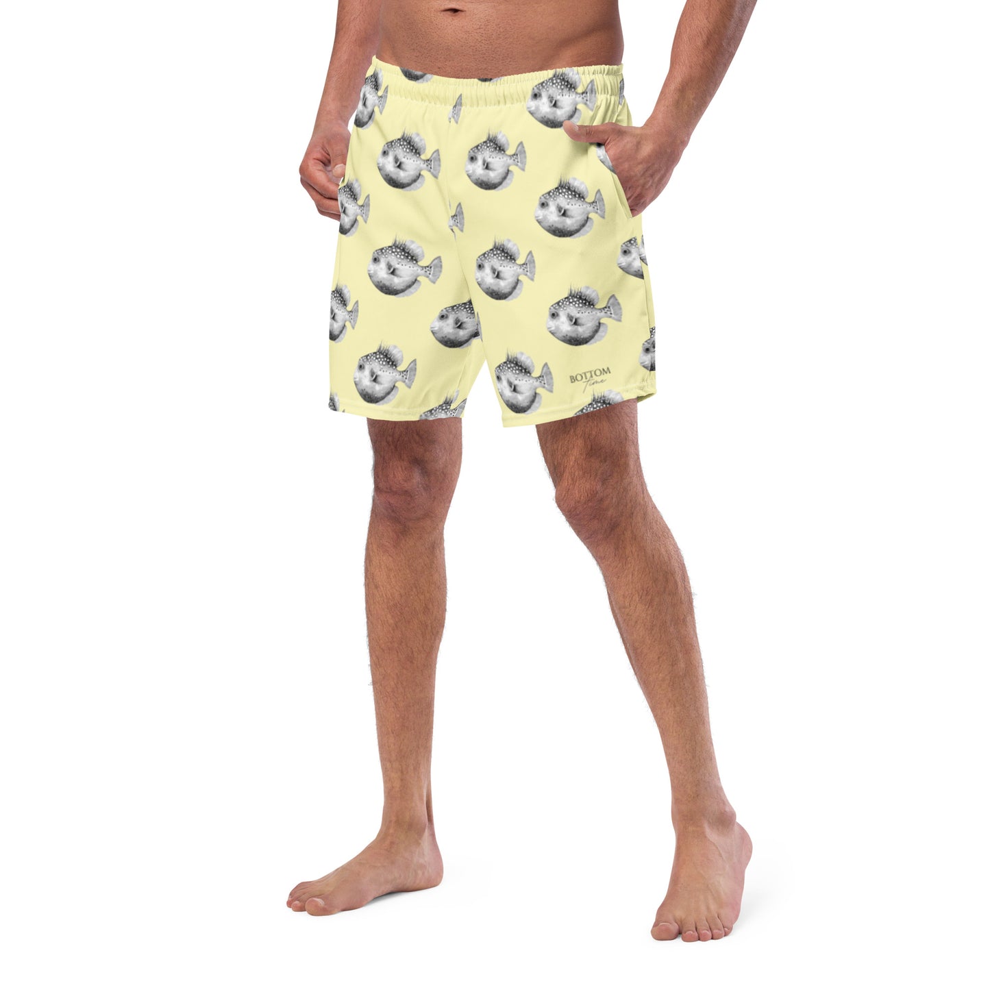 Bottom Time™ Eco-Friendly Men's Swim Trunks, Puffer Fish