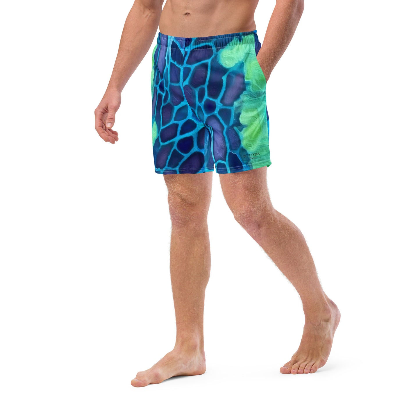 Bottom Time™ Eco-Friendly Men's Swim Trunks, Sea Turtle