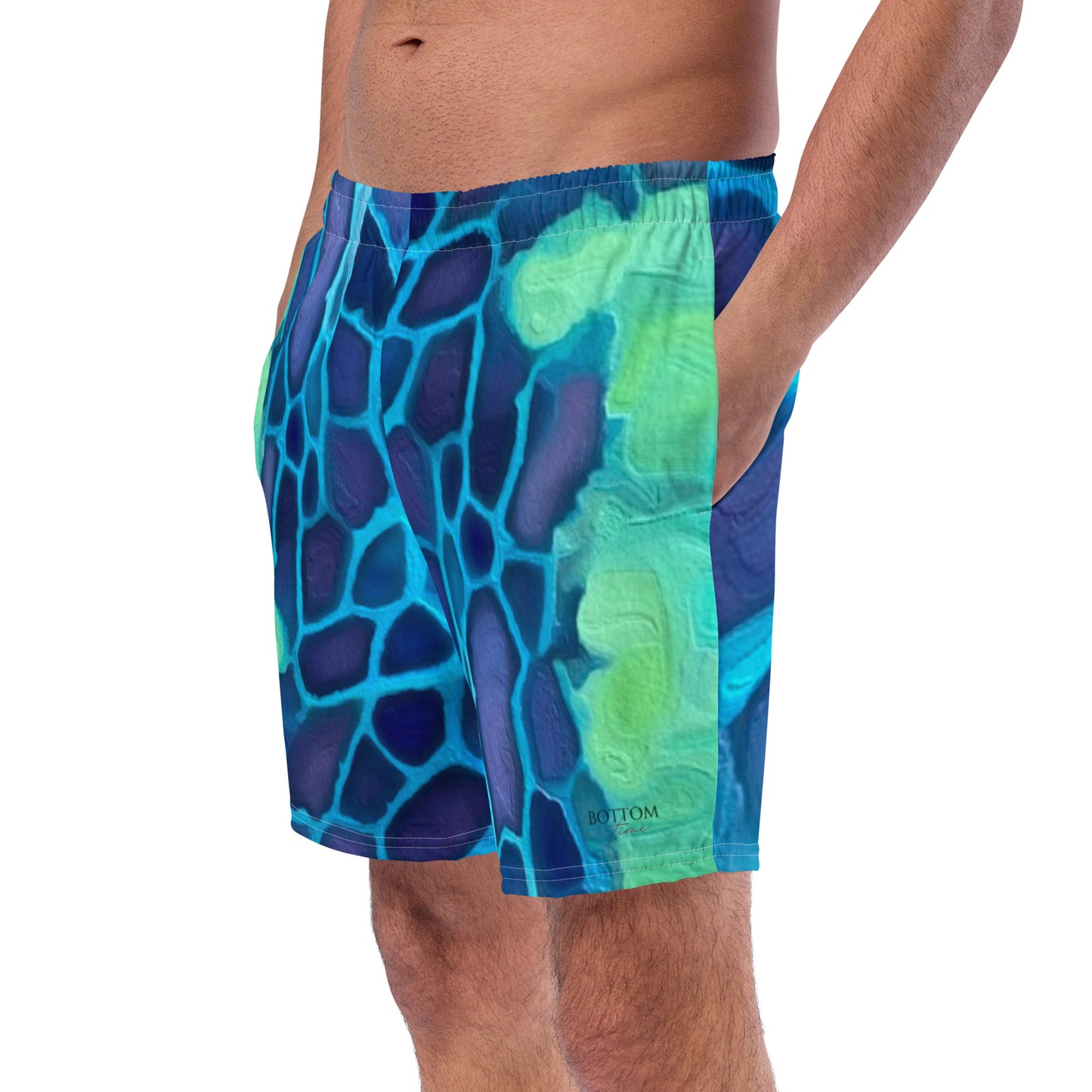 Bottom Time™ Eco-Friendly Men's Swim Trunks, Sea Turtle