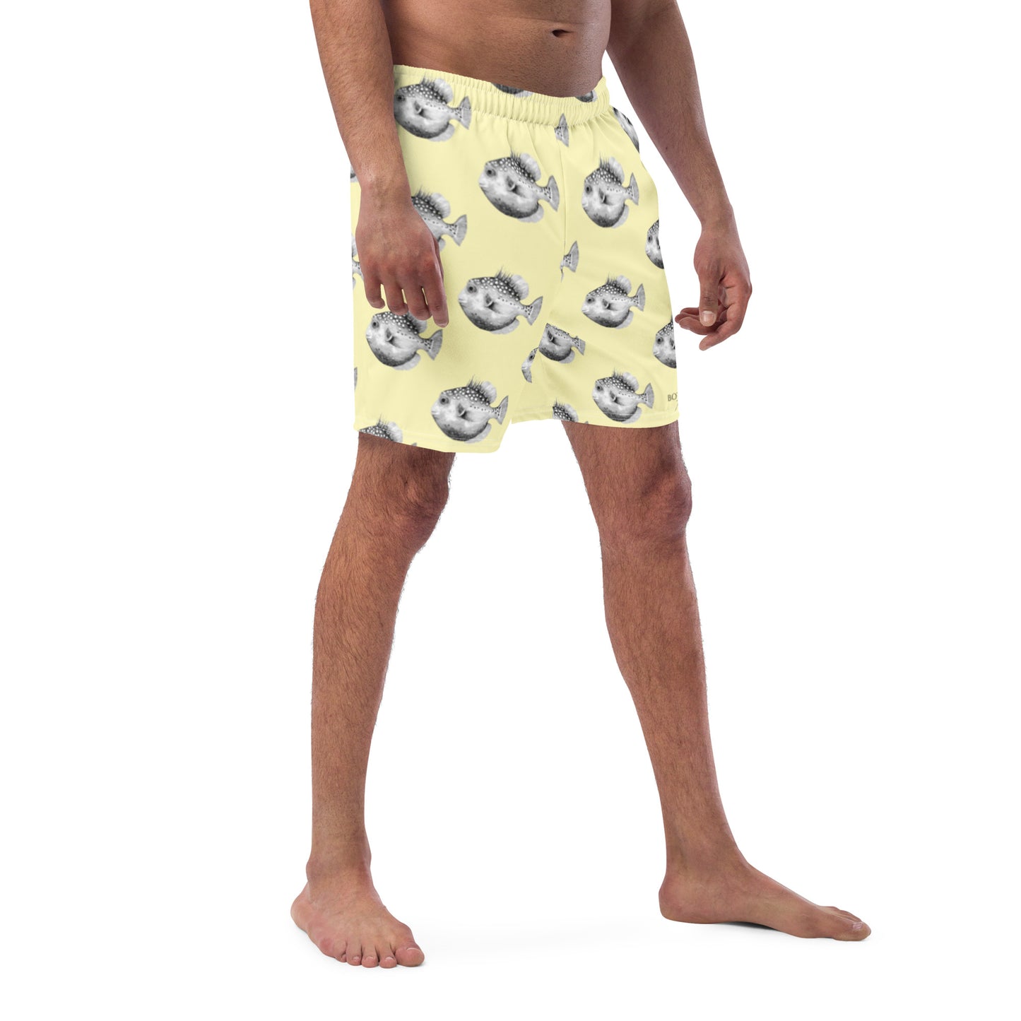 Bottom Time™ Eco-Friendly Men's Swim Trunks, Puffer Fish