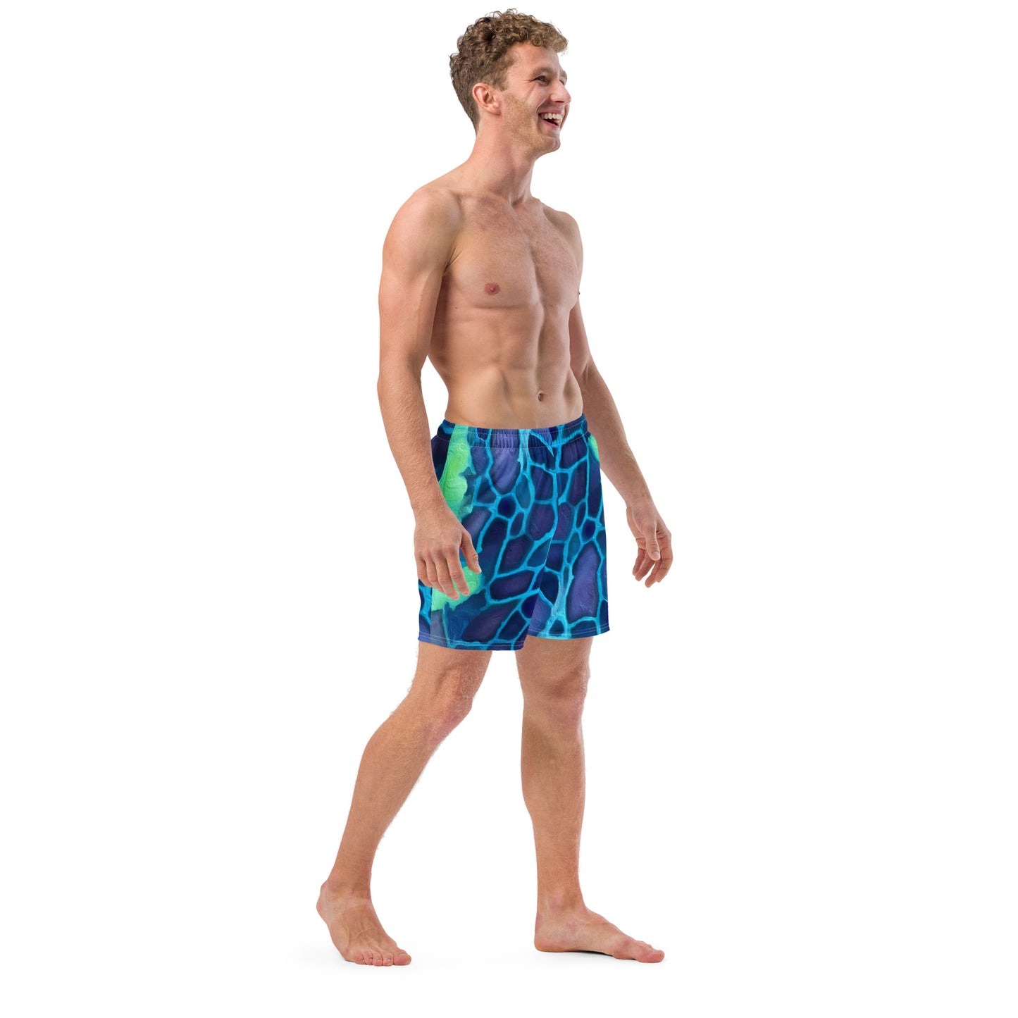 Bottom Time™ Eco-Friendly Men's Swim Trunks, Sea Turtle