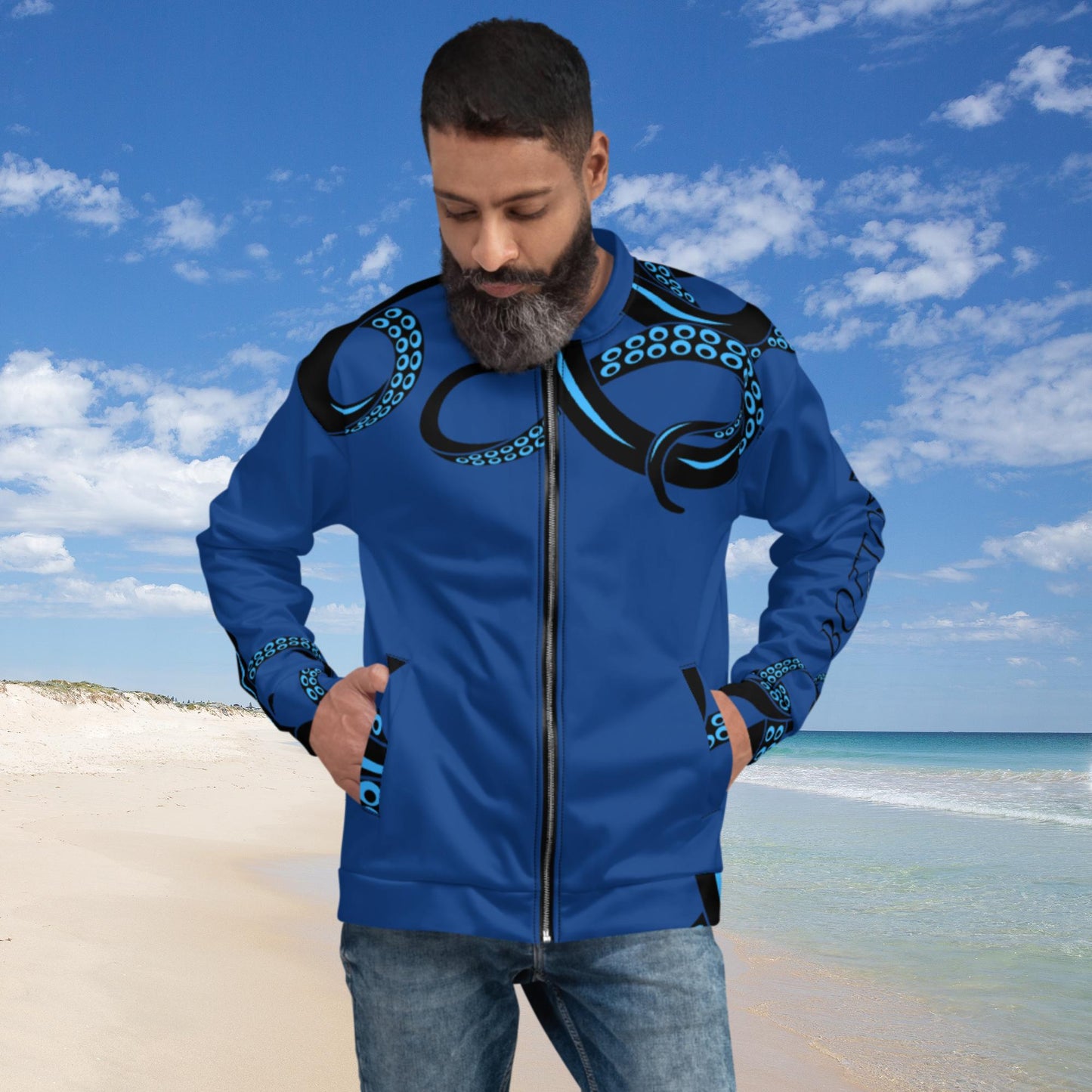 Bottom Time™ Eco-Friendly, Unisex Bomber Jacket,Octopus, Sets