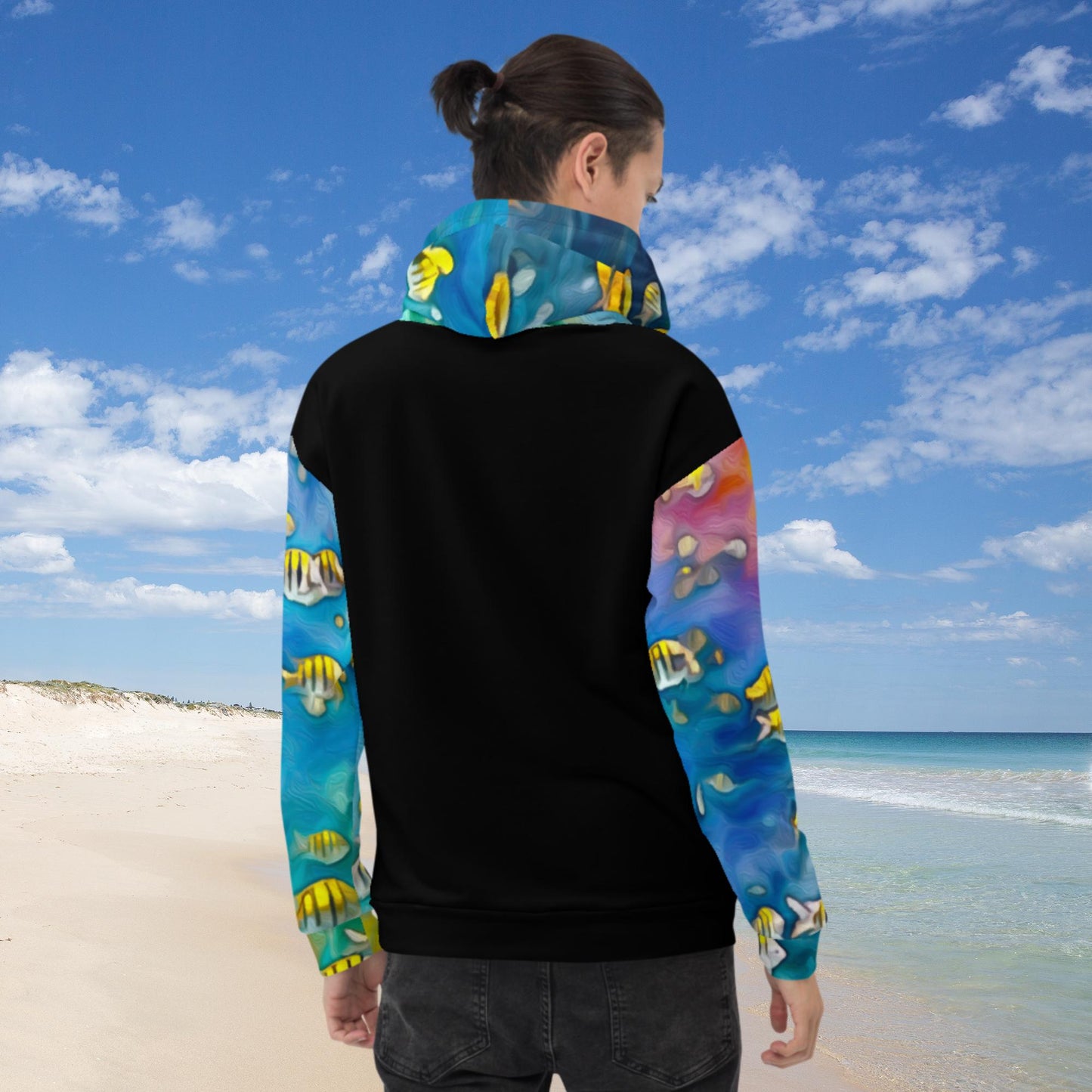 Bottom Time™ Eco-Friendly Unisex Hoodie, Scuba Diver, Fish