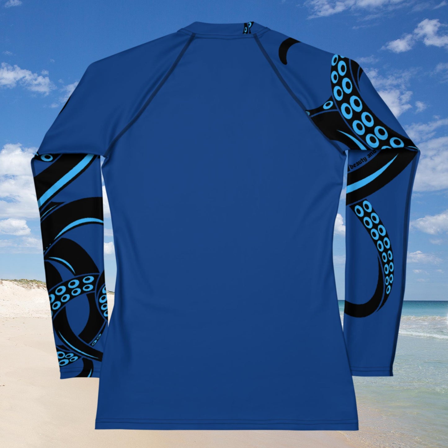 Bottom Time™ Eco-Friendly Women's Rash Guard Ocean, Octopus