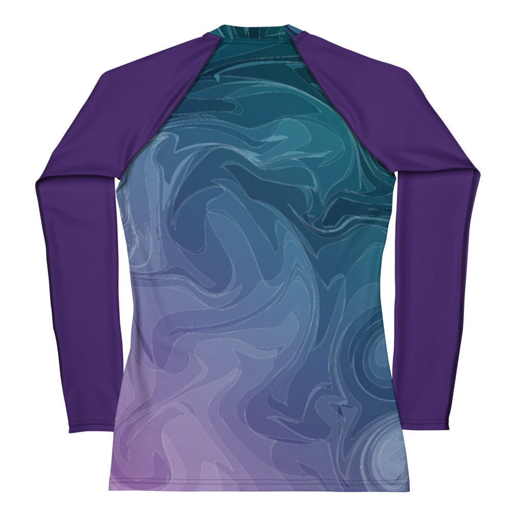 Bottom Time™ Eco-Friendly Women's Rash Guard, Ocean, Wave