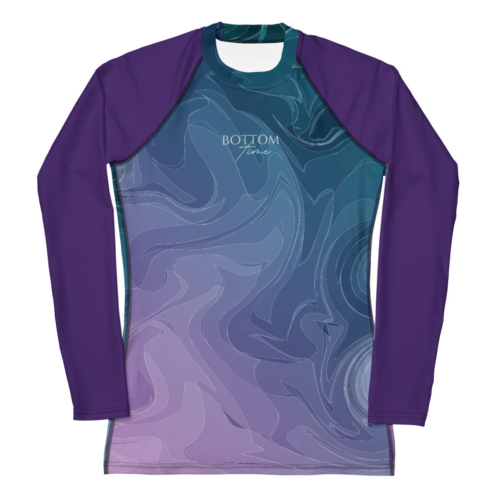 Bottom Time™ Eco-Friendly Women's Rash Guard, Ocean, Wave