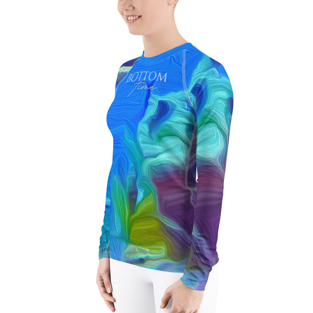 Bottom Time™ Eco-Friendly Women's Rash, Ocean, Coral