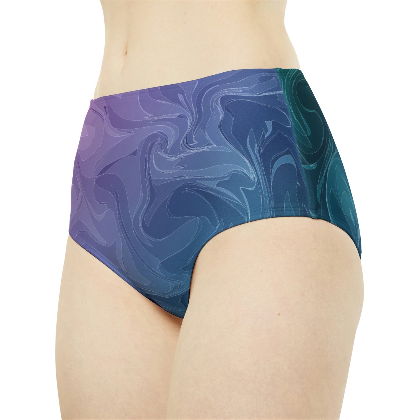 Bottom Time™ Eco-Friendly Recycled High-Waisted Bikini, Waves,