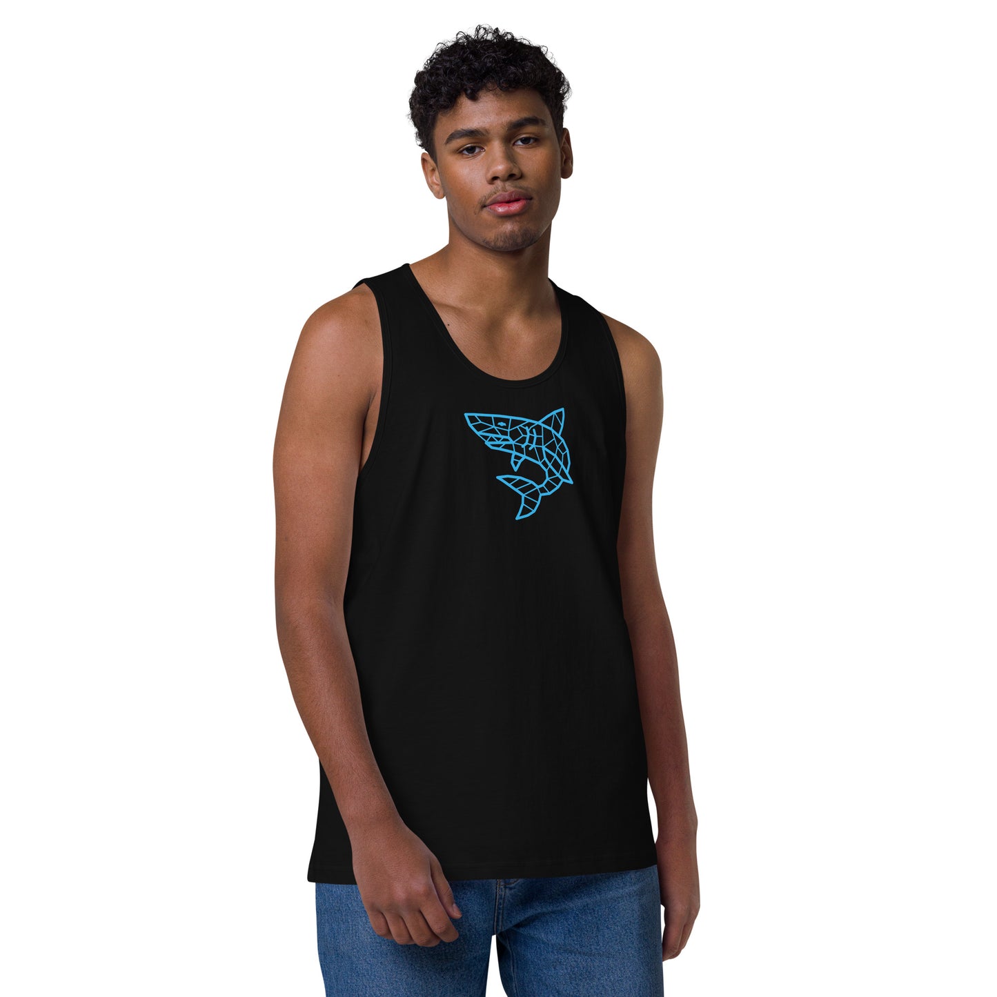 Bottom Time™ Eco-Friendly Ladies’ Muscle Tank, Shark, water