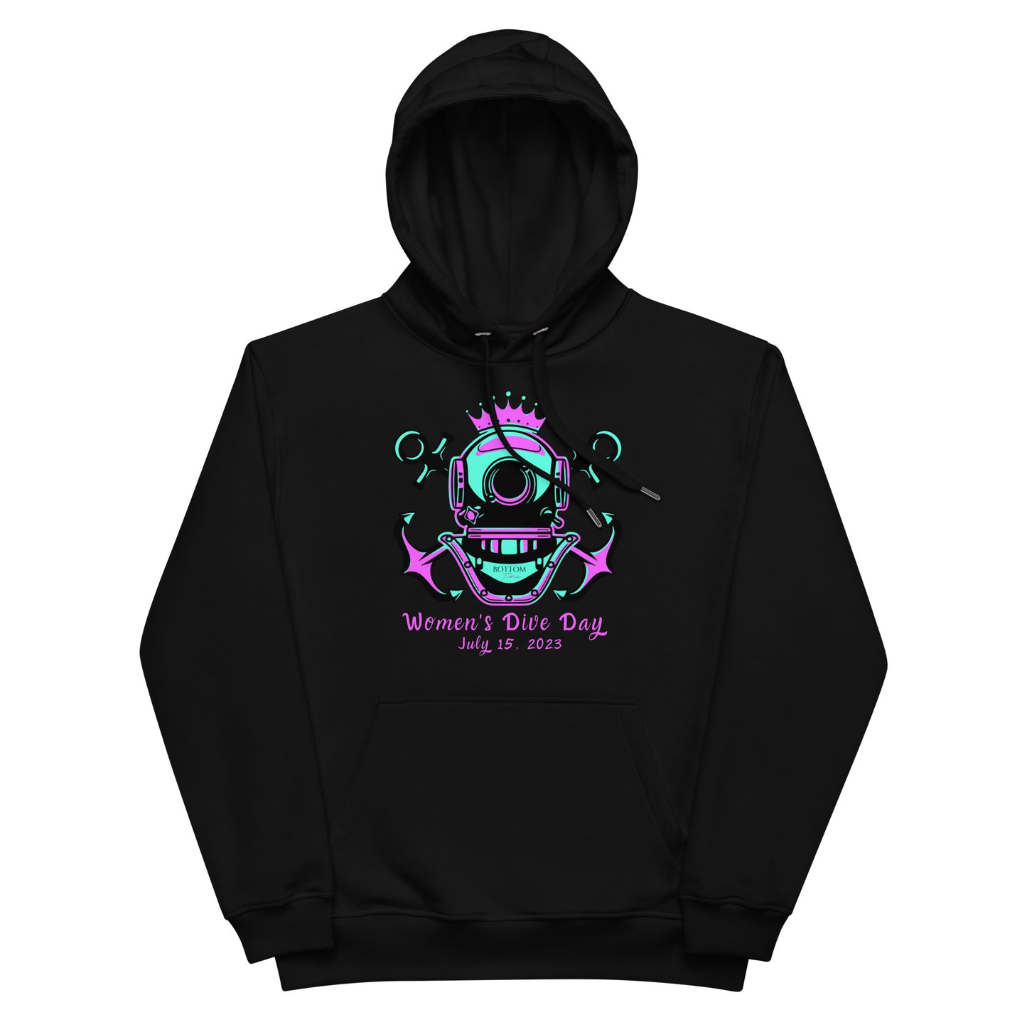 Bottom Time™ Eco-Friendly Hoodie, Women's Dive Day, Scuba Diver Unisex Hoodie