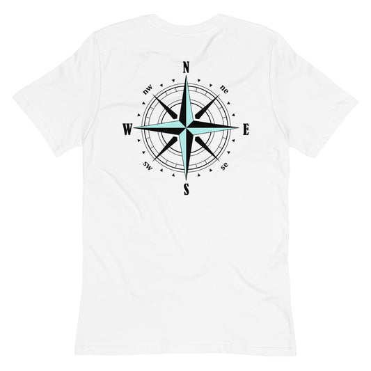 Bottom Time™ Eco-Friendly organic cotton t-shirt, travel shirt, scuba dive, compass