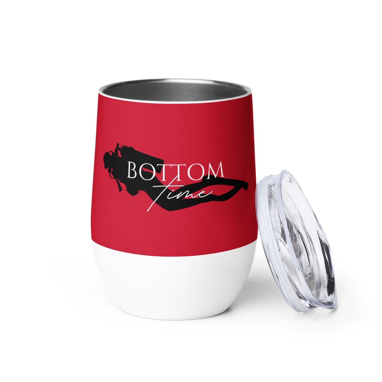 Bottom Time™ wine tumbler, scuba diver