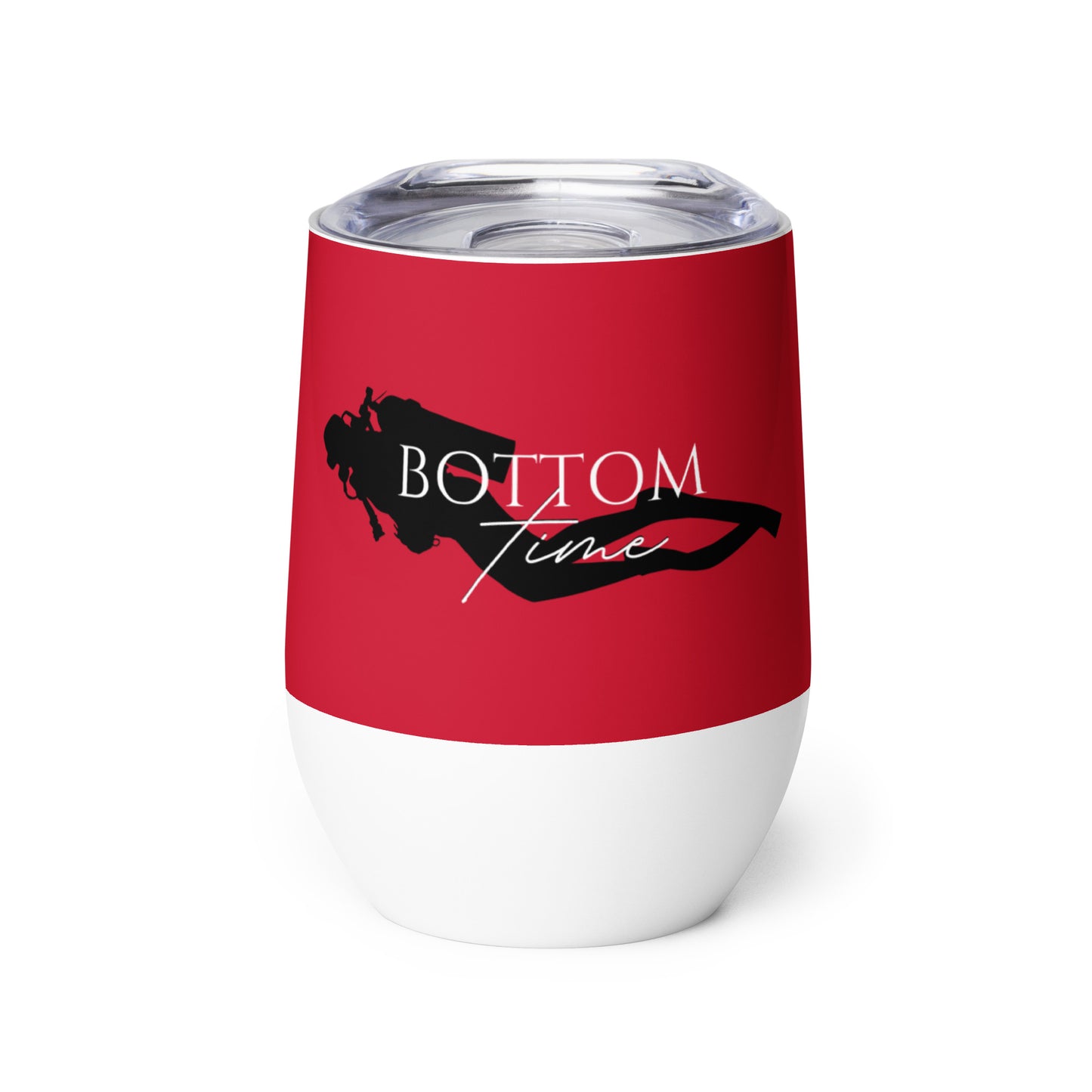 Bottom Time™ wine tumbler, scuba diver