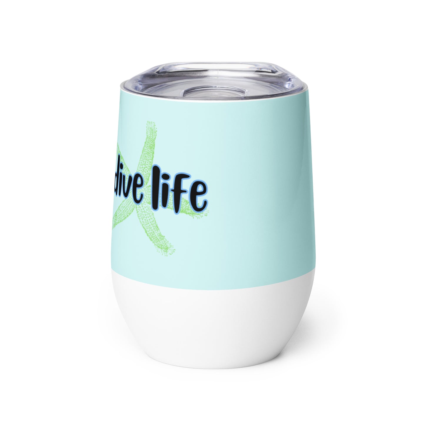 Bottom Time™ wine tumbler, scuba diver