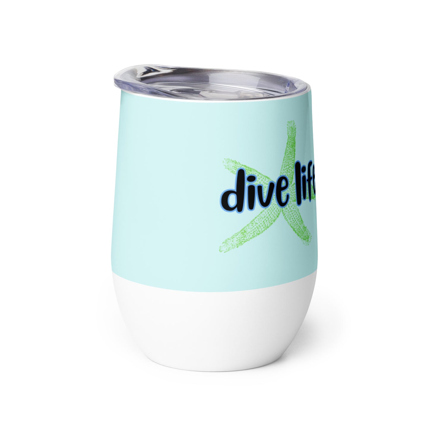 Bottom Time™ wine tumbler, scuba diver