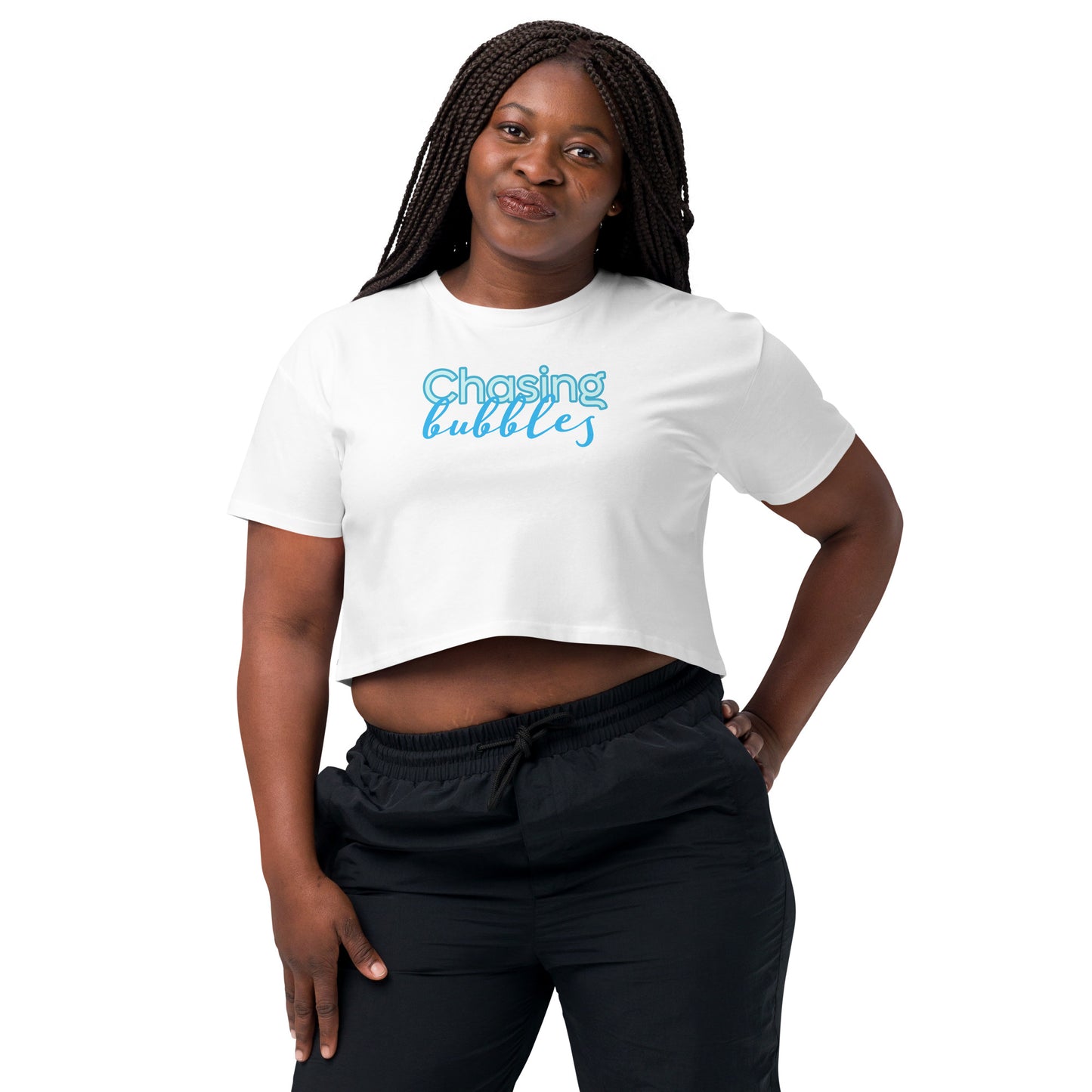 Bottom Time™ Eco-Friendly Women’s crop top, Chasing bubbles